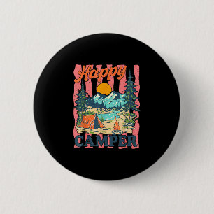 One happy camper toddler boy funny camping 6 cm round badge