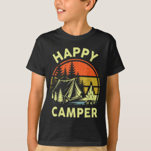 One Happy Camper Toddler Boy Funny Camping Campfir T-Shirt