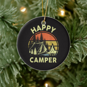 One Happy Camper Toddler Boy Funny Camping Ceramic Tree Decoration