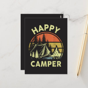 One Happy Camper Toddler Boy Funny Camping Postcard