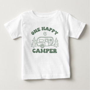 One Happy Camper Toddler T-Shirt – Cute Retro Camp