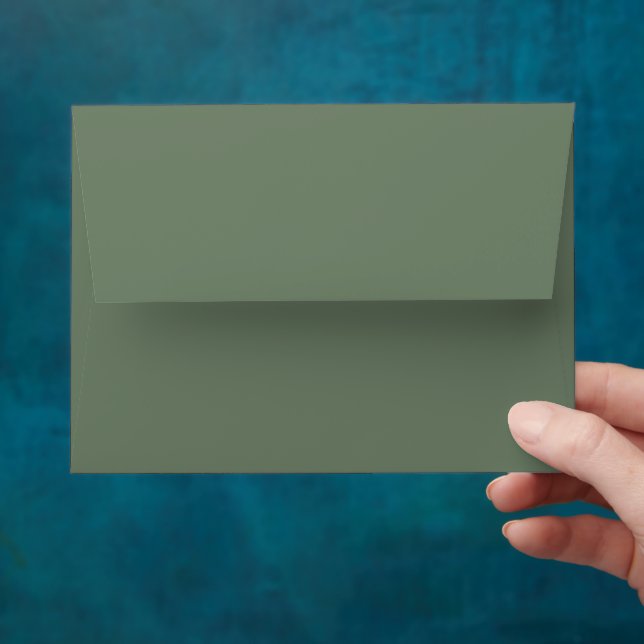 One Happy Camper Woodland Birthday Moss Green Envelope (Hand)