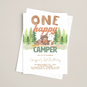 One Happy Camper Woodland Invitation