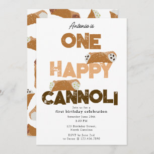 One Happy Cannoli Invite 1st  First Birthday Cute