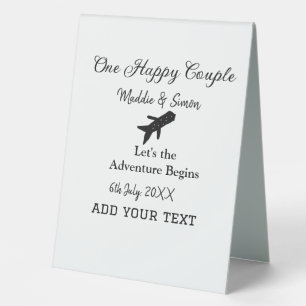 One happy Couple let's adventure begins wedding co