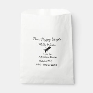 One happy Couple let's adventure begins wedding co Favour Bags