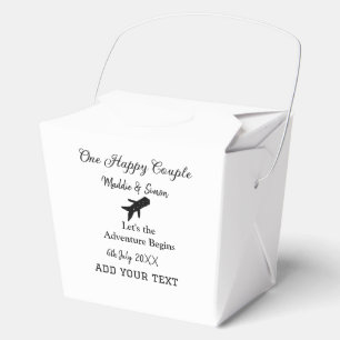 One happy Couple let's adventure begins wedding co Favour Box