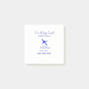 One happy Couple let's adventure begins wedding co Post-it Notes