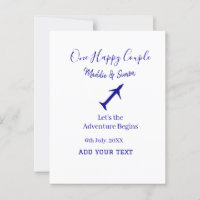 One happy Couple let's adventure begins wedding co