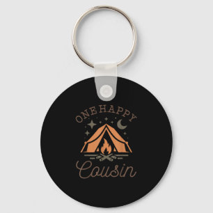 One happy cousin camper 1st birthday camping key ring