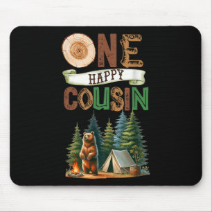 One Happy Cousin Camper First Birthday Camping Bea Mouse Mat
