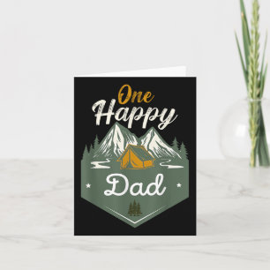 One Happy Dad Camper Birthday Boy Camping Matching Card