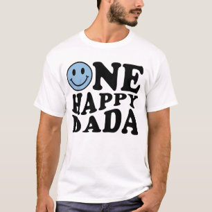 One Happy Dada   Blue Matching One Family Birthday T-Shirt