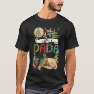 One Happy Dada Camper First Birthday Camng Bear  T-Shirt