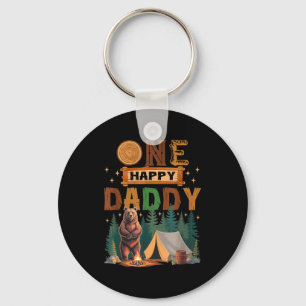 One Happy Daddy Camper 1st Birthday Camng Bear Key Ring