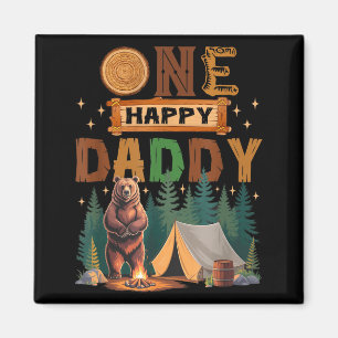 One Happy Daddy Camper 1st Birthday Camng Bear  Magnet