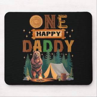 One Happy Daddy Camper 1st Birthday Camng Bear Mouse Mat