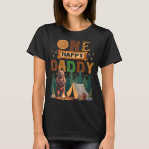 One Happy Daddy Camper 1st Birthday Camng Bear  T-Shirt