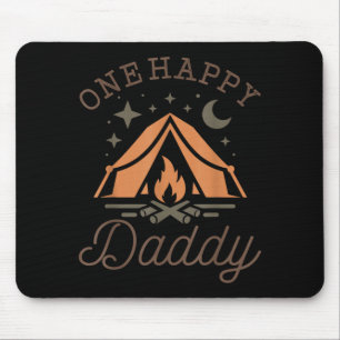 One happy daddy camper 1st birthday camping family mouse mat