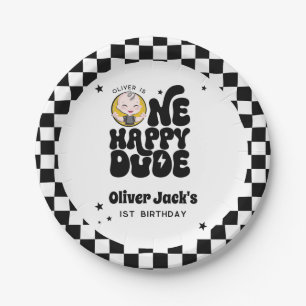 One Happy Dude 1st Birthday Paper Plate