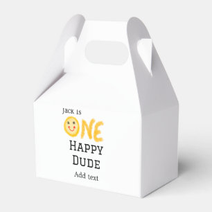 One happy dude 1st happy Birthday smiley yellow  Favour Box