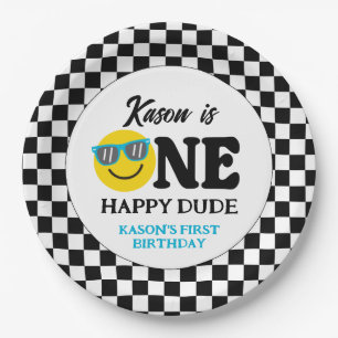 One Happy Dude Birthday 1st Birthday  Paper Plate