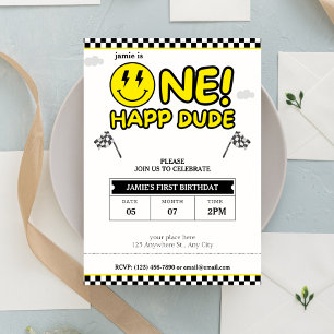 One Happy Dude Birthday Invitation