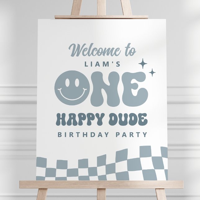 ONE Happy Dude Birthday Party Welcome Sign (Creator Uploaded)