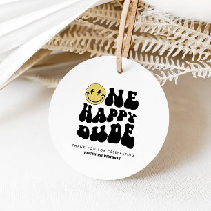 One Happy Dude Boys Rad Kids 1st Birthday Favour Tags