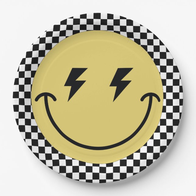 One Happy Dude | Boys Rad Kids 1st Birthday Paper Plate (Front)