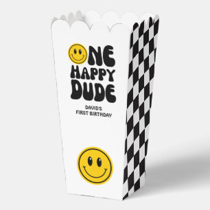 One Happy Dude Check Yellow Happy Face Favour Box