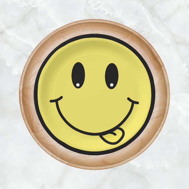 One Happy Dude Emoji 1st birthday Decoration Paper Plate (Creator Uploaded)