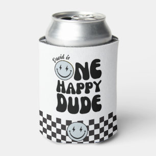 One Happy Dude First Birthday Happy Face  Can Cooler