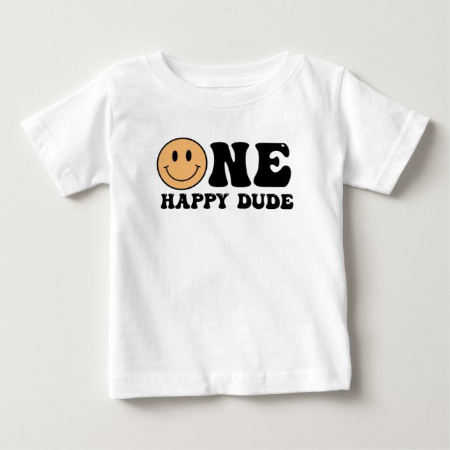 One Happy Dude First Birthday T-shirt (Front)