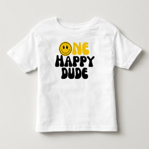 One Happy Dude First Birthday Toddler T-Shirt