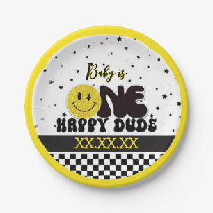 One Happy Dude Paper Plate