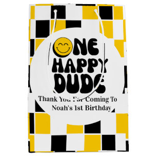 One Happy Dude Personalised Birthday Medium Gift Bag
