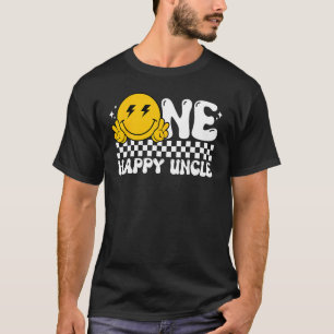 One Happy Dude Uncle Groovy 1st Birthday Family Ma T-Shirt