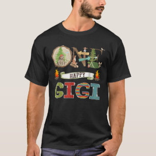 One Happy Gigi Camper 1St Birthday Camping Bear T-Shirt