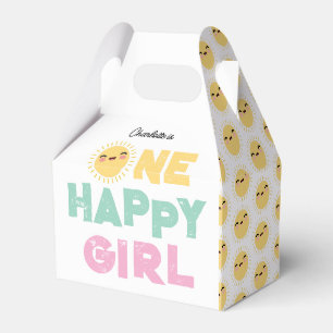 One Happy Girl Birthday Invite 1st Birthday Sun Favour Box