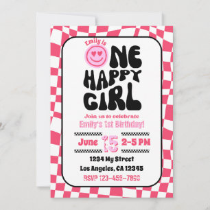 One Happy Girl Birthday Party Invitation