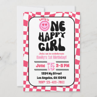 One Happy Girl Birthday Party Invitation