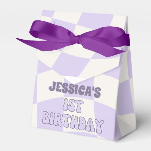 One Happy Girl Retro 1st Birthday Party Favour Box