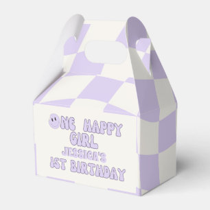 One Happy Girl Retro 1st Birthday Party Favour Box