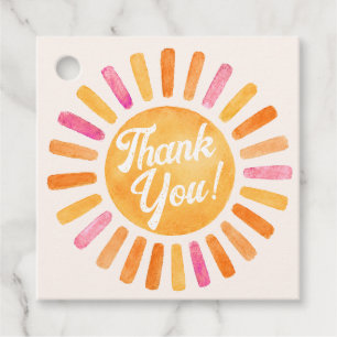 One Happy Girl Sunshine 1st Birthday Favour Tags