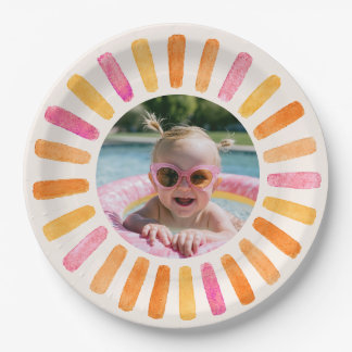 One Happy Girl Sunshine 1st Birthday  Paper Plate