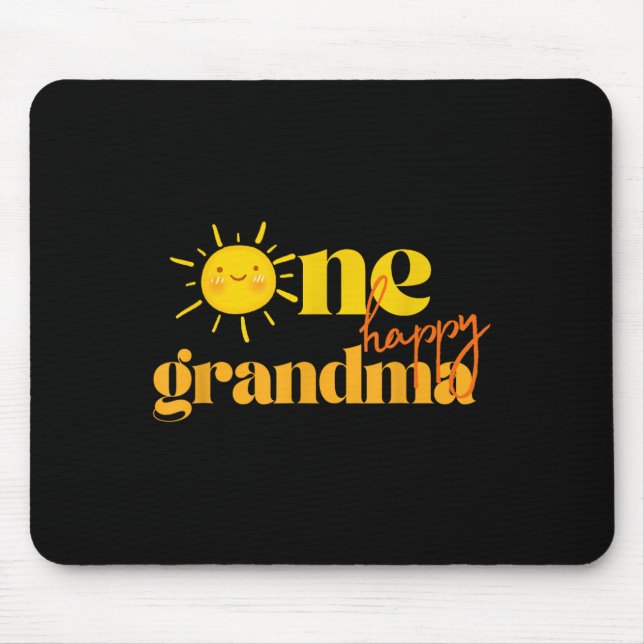 One Happy Grandma Birthday First Trip Around The S Mouse Mat (Front)