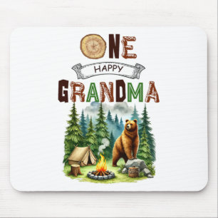 One Happy Grandma Camper First Birthday Camping Be Mouse Mat