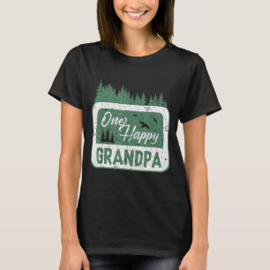 One Happy Grandpa Camper 1st Birthday Camng Bear  T-Shirt