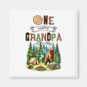 One Happy Grandpa Camper First Birthday Camping Be Magnet